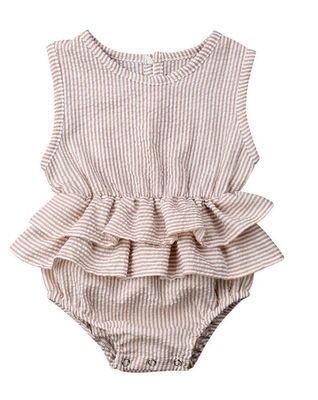 Baby Girl Pettiskirt Dress – Striped Sleeveless Party Outfit for Kids