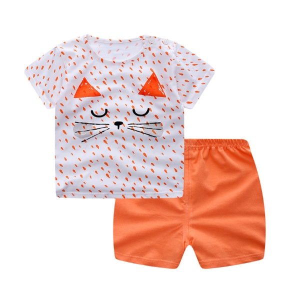 Cartoon Baby Clothing Sets – Summer T-Shirt Outfits for Boys & Girls