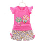 Girls Cartoon Two-Piece Outfit – Korean Style Cotton Children's Clothing Set