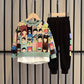 Boys Korean Style Tracksuit – 2-Piece Cartoon Outfit for Fall/Spring