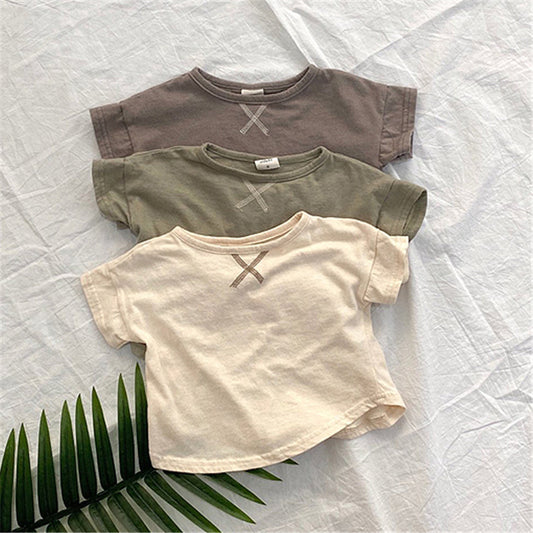 Baby Summer T-Shirt – Simple Short-Sleeve Tee for Boys & Girls
