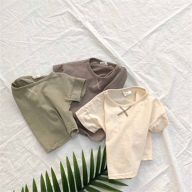 Baby Summer T-Shirt – Simple Short-Sleeve Tee for Boys & Girls