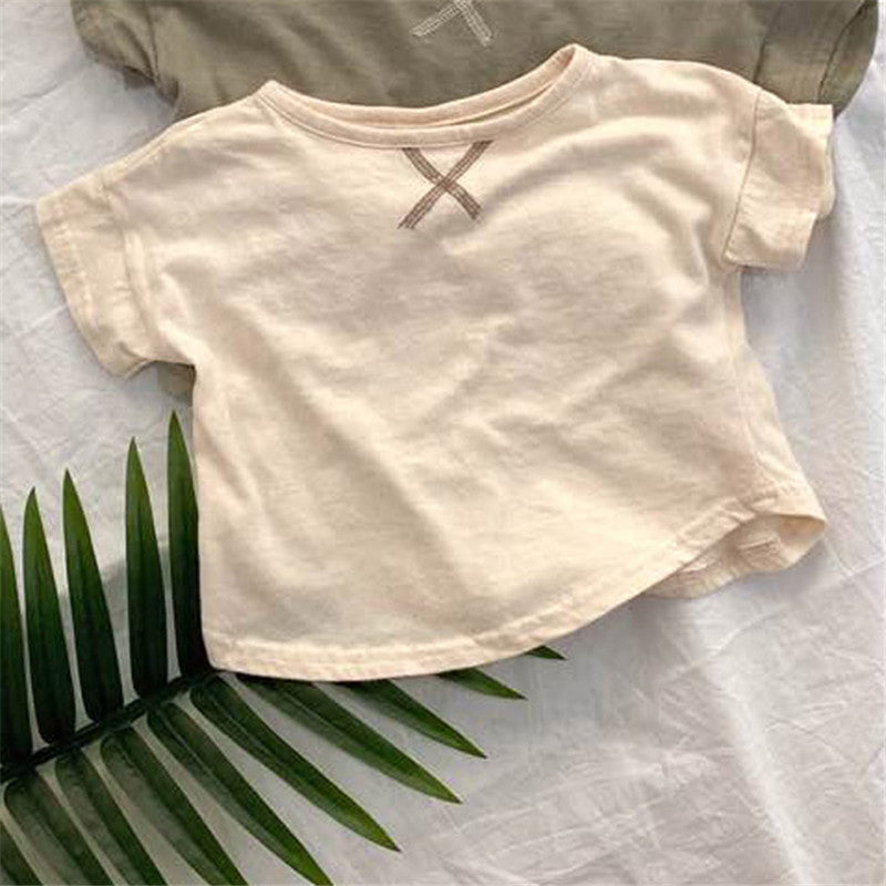 Baby Summer T-Shirt – Simple Short-Sleeve Tee for Boys & Girls
