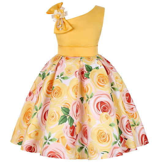 Girls’ Princess Dresses – Digital Print Children’s Dress for Kids