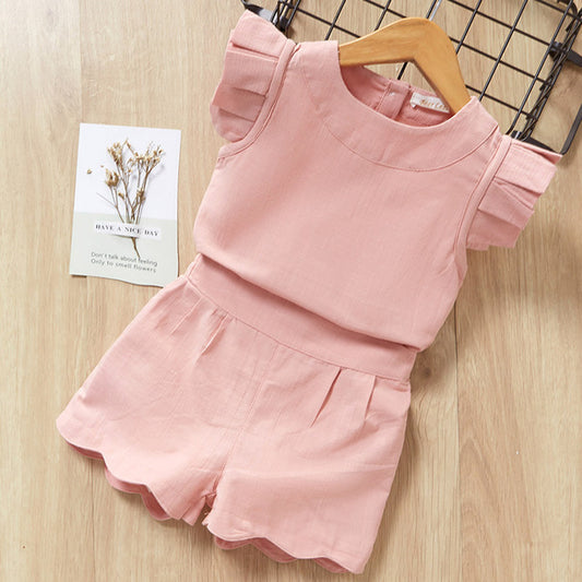 Kids Girls Clothing Set – Baby Girl T-Shirt & Shorts Suit