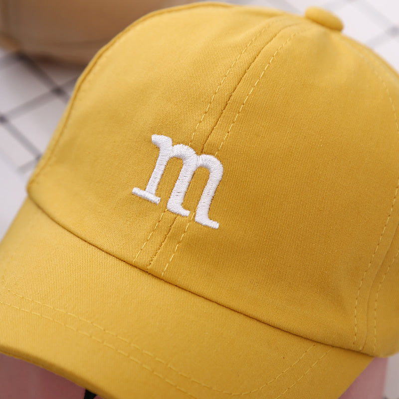 Kids Baseball Cap – Boys Cotton Hat with Letter M Embroidery