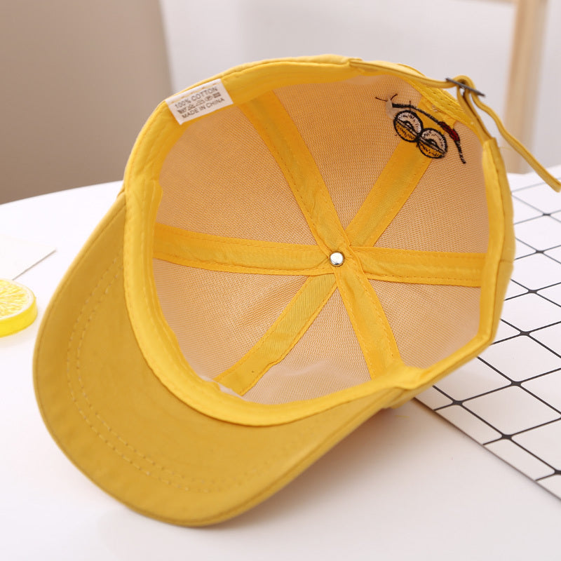 Kids Baseball Cap – Boys Cotton Hat with Letter M Embroidery