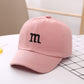 Kids Baseball Cap – Boys Cotton Hat with Letter M Embroidery