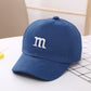 Kids Baseball Cap – Boys Cotton Hat with Letter M Embroidery
