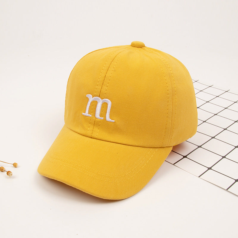 Kids Baseball Cap – Boys Cotton Hat with Letter M Embroidery