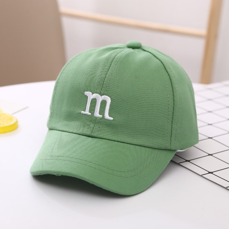Kids Baseball Cap – Boys Cotton Hat with Letter M Embroidery