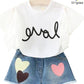 Summer Kids Girls Clothing Set – 2PCS T-Shirt & Hole Pants Outfit