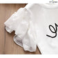 Summer Kids Girls Clothing Set – 2PCS T-Shirt & Hole Pants Outfit