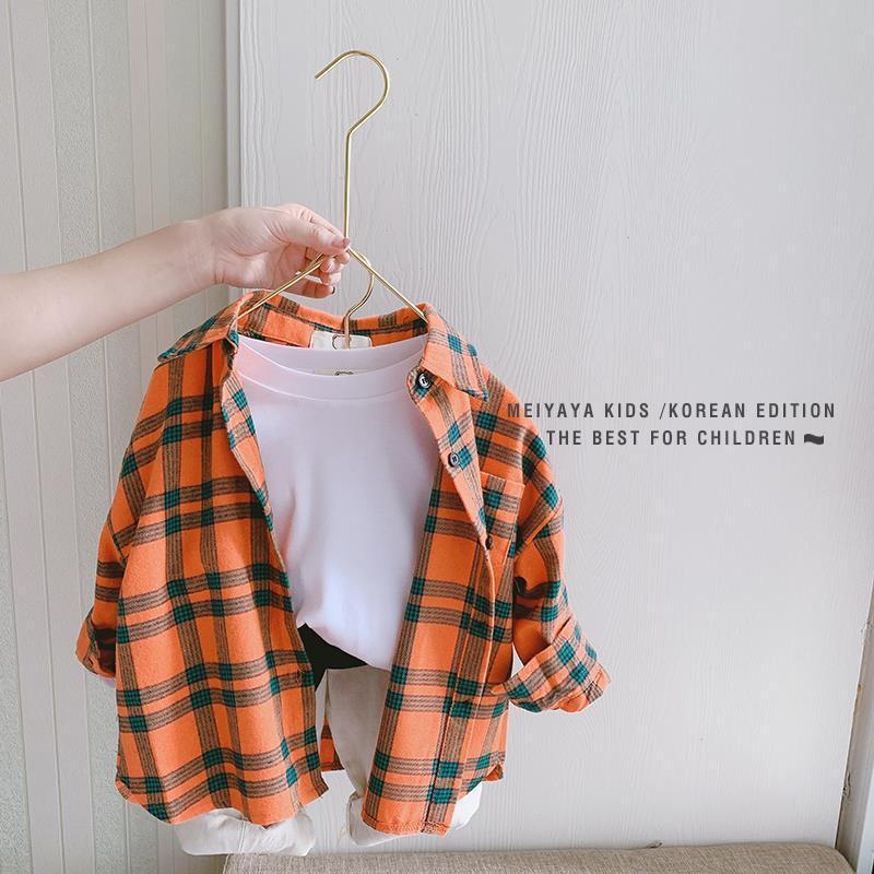 Baby & Kids Plaid Shirt – Long Sleeve Button-Up for Boys & Girls