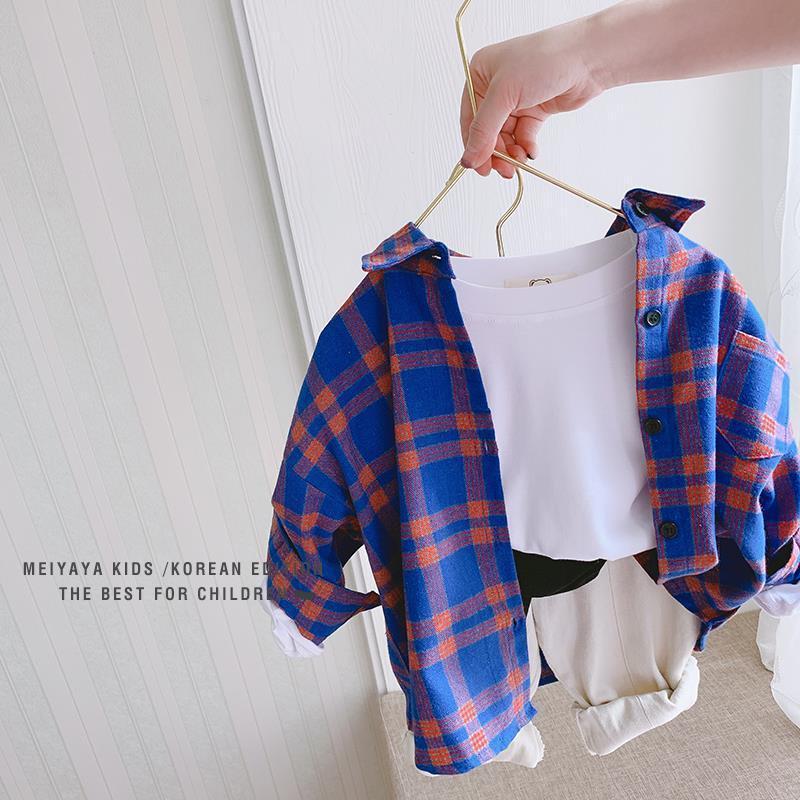 Baby & Kids Plaid Shirt – Long Sleeve Button-Up for Boys & Girls