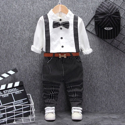 Baby Boy Two-Piece Outfit with Bib | Cute Kids Clothing Set