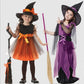 Girls Witch Costume – Kids Halloween Role Play Dress-Up Outfit