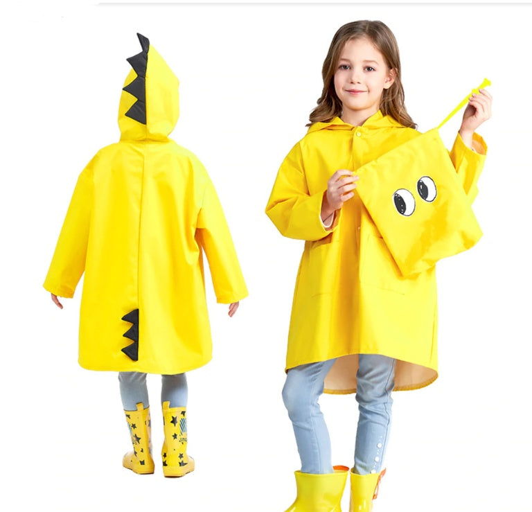 Kids' Dinosaur Raincoat – Waterproof Jacket for Boys and Girls, Fun & Stylish Outerwear