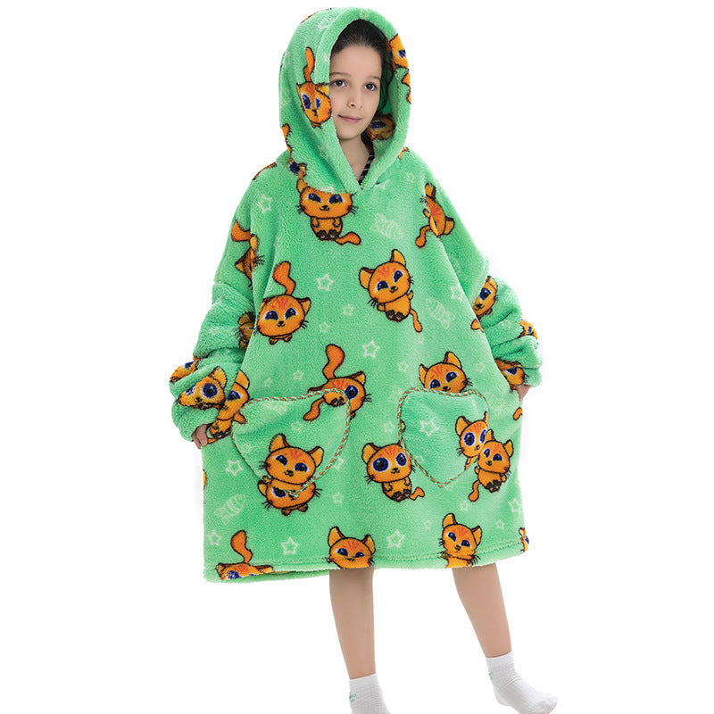 Oversized Thermal Sweatshirt for Kids – Cozy Lazy Style Winter Pullover