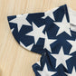 Toddler Girls 4th of July Dress – Red White & Blue Stars and Stripes Twirl Dress
