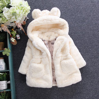 Girls Fur Coat –  Warm Autumn & Winter Jacket for Kids