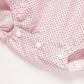 Newborn Baby Girls Valentine’s Day Smocked Romper – Short Sleeve Heart Embroidery Jumpsuit
