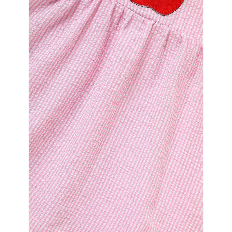 Kids Baby Girl Back to School Outfit – Ruffle Sleeve Top & Shorts Set