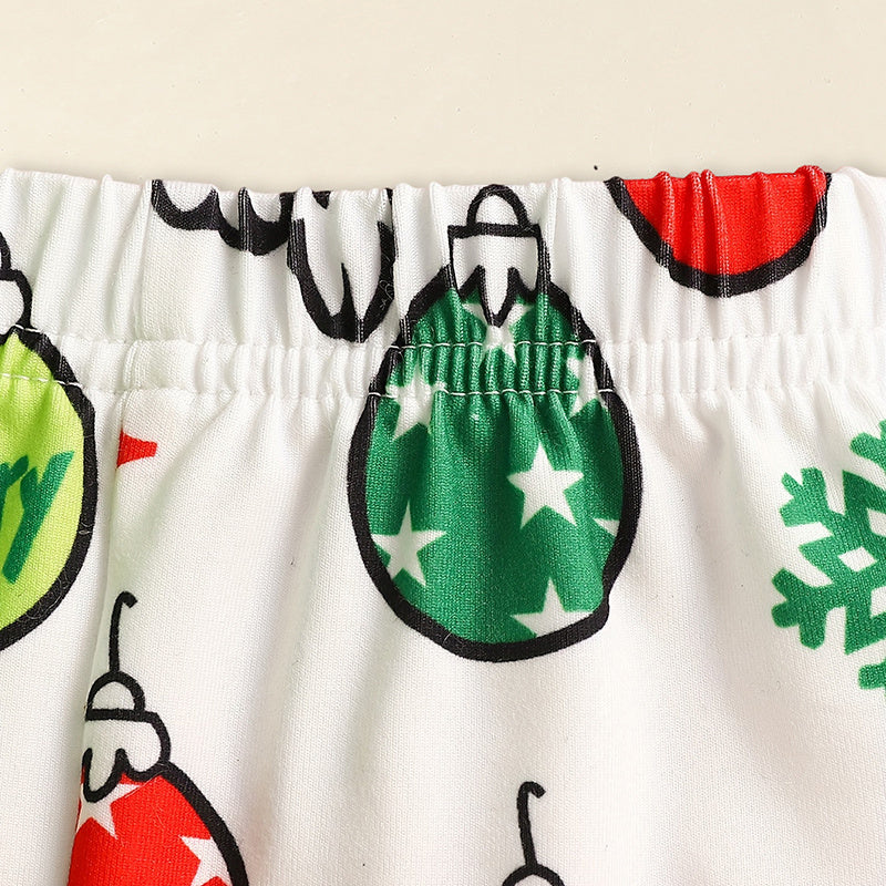 Toddler Baby Girls Christmas Outfit – Ruffle Long Sleeve Heart Print Top, Flared Pants & Headband Set