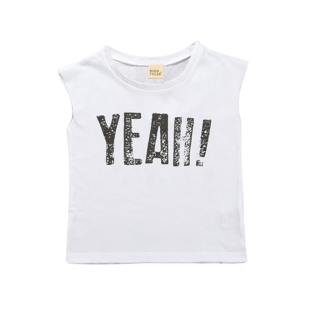 Children's Sleeveless T-Shirt – Lightweight Cotton Summer Tank Top for Kids