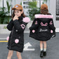 Girls' Cotton-Padded Winter Jacket – Warm Hooded Coat for Cold Weather