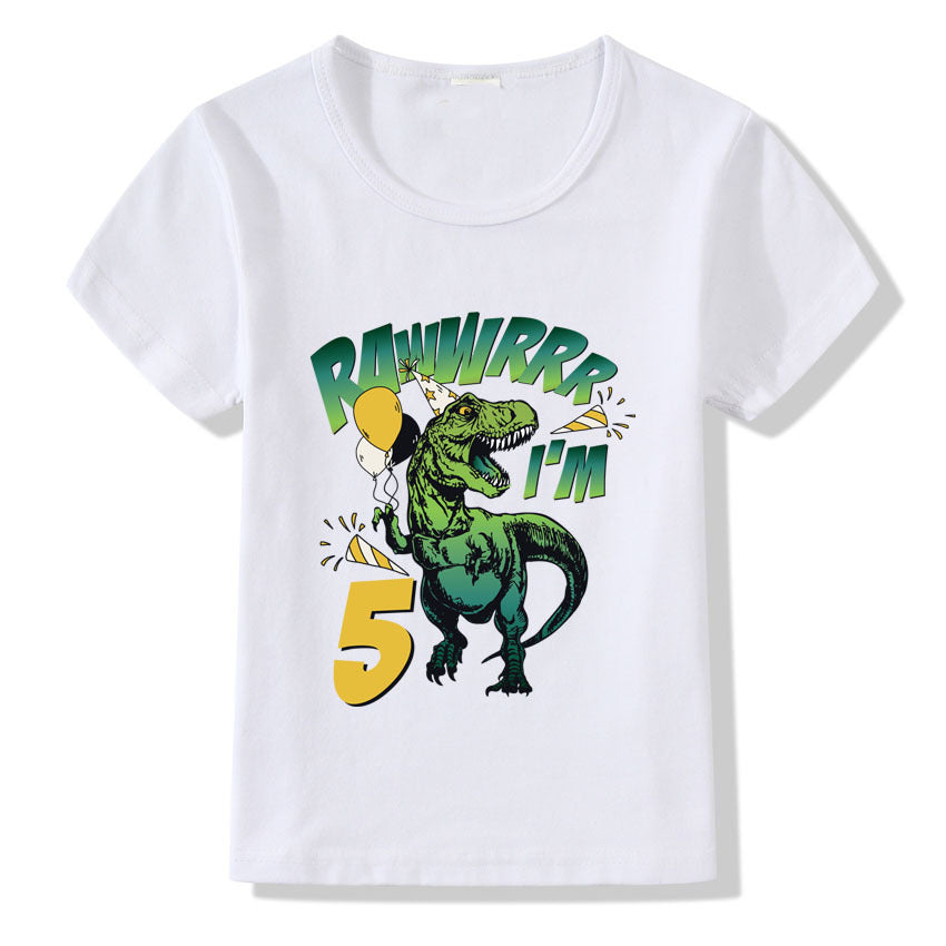 Children’s Birthday T-Shirt – Numbers 1-9 Kids Tee