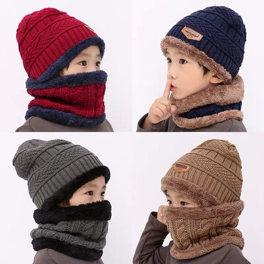 Warm Knitted Hat – Cozy Winter Children's Cap for Boys & Girls
