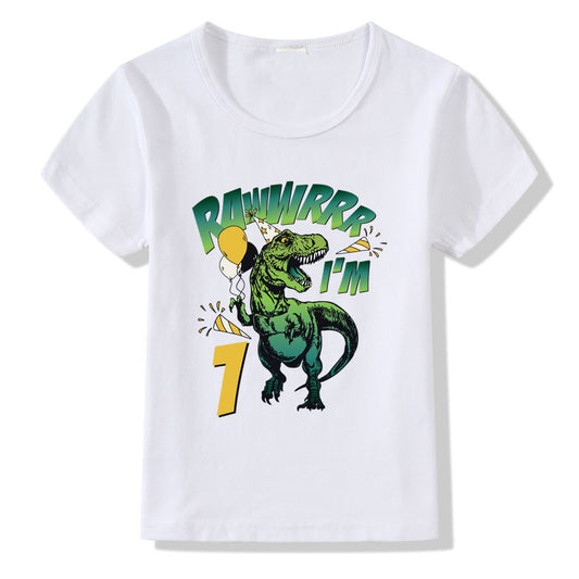 Children’s Birthday T-Shirt – Numbers 1-9 Kids Tee