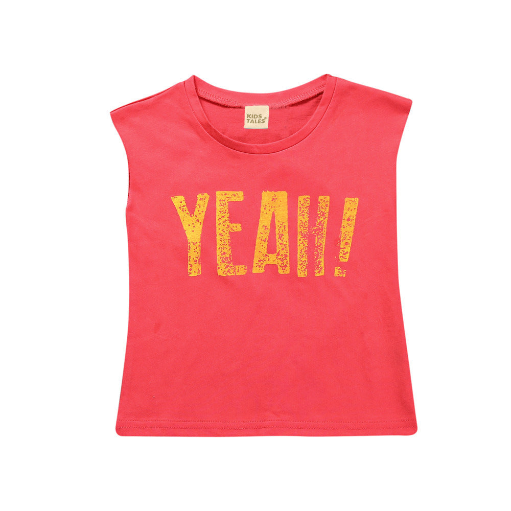 Children's Sleeveless T-Shirt – Lightweight Cotton Summer Tank Top for Kids