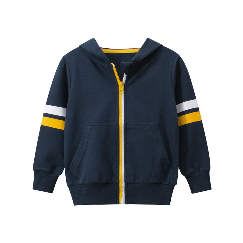 Baby Boy Zipper Sweater | Soft Zip-Up Knitwear for Infants