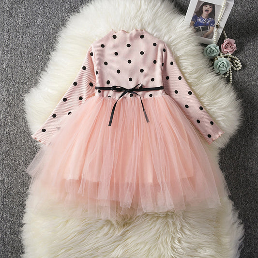Baby Girl Tutu Dress – Lace Long Sleeve 1st Birthday or Christening Gown