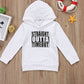 Kids' Hooded Sweater with Letter Print – Casual Pullover for Boys & Girls