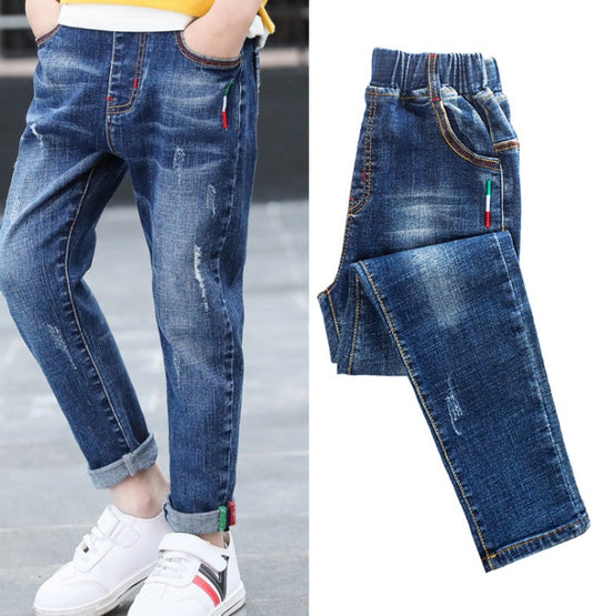 NewBoys’ Denim Trousers – New Style Big Kids Pants for Spring & Autumn