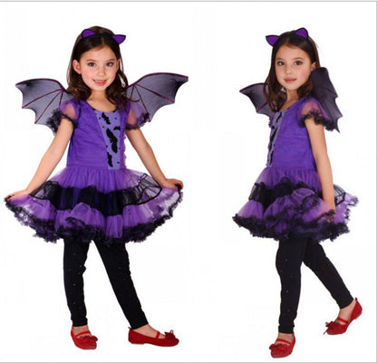 Girls Witch Costume – Kids Halloween Role Play Dress-Up Outfit