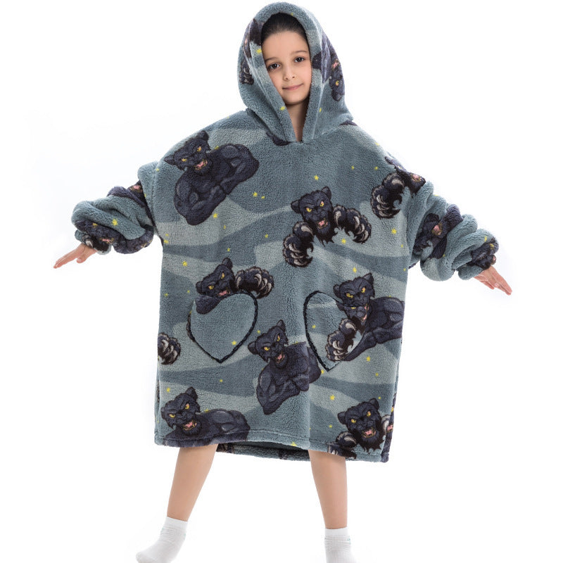 Oversized Thermal Sweatshirt for Kids – Cozy Lazy Style Winter Pullover