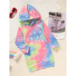 Toddler Girls Tie-Dye Hooded Dress – Long Sleeve, Cute & Comfy Daily Wear