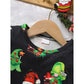 Toddler Baby Girl Christmas Dress Set – Long Sleeve Party Dress, Heart Print Vest Coat & Xmas Outfit