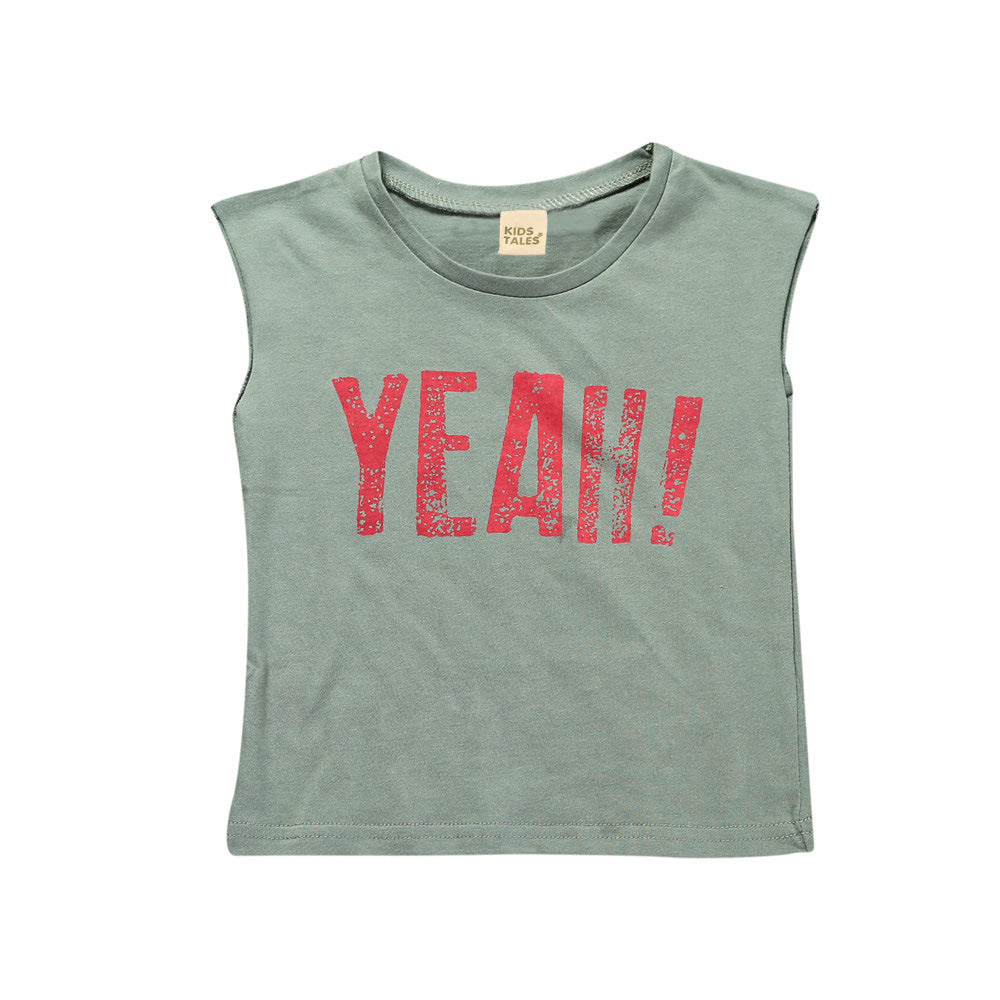 Children's Sleeveless T-Shirt – Lightweight Cotton Summer Tank Top for Kids