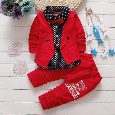 Children’s Suit Set – Bow Tie Sweater & Small Trousers for Kids