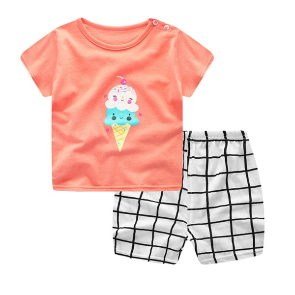 Cartoon Baby Clothing Sets – Summer T-Shirt Outfits for Boys & Girls
