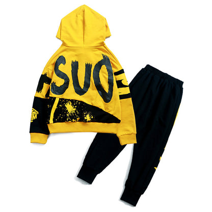 Boys’ Hooded Sports Suit – 2-Piece Athletic Outfit for Kids