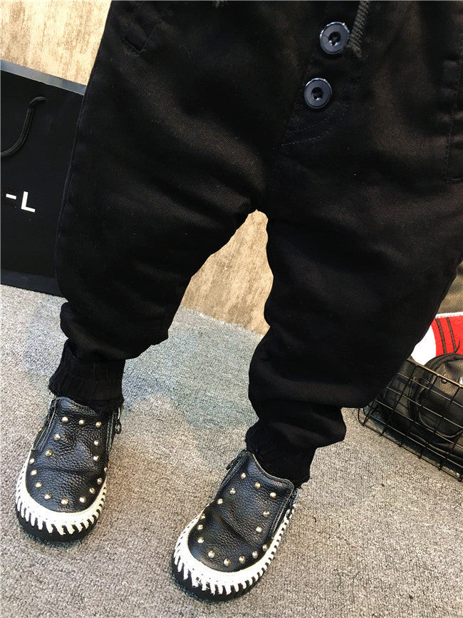 Boys' Thickened Velvet Jeans – Warm Winter Denim Pants for Kids