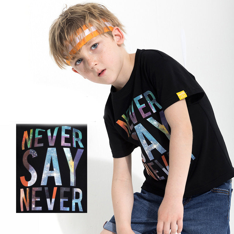 Kids Letter Print T-Shirt – Fun Graphic Tee for Boys & Girls