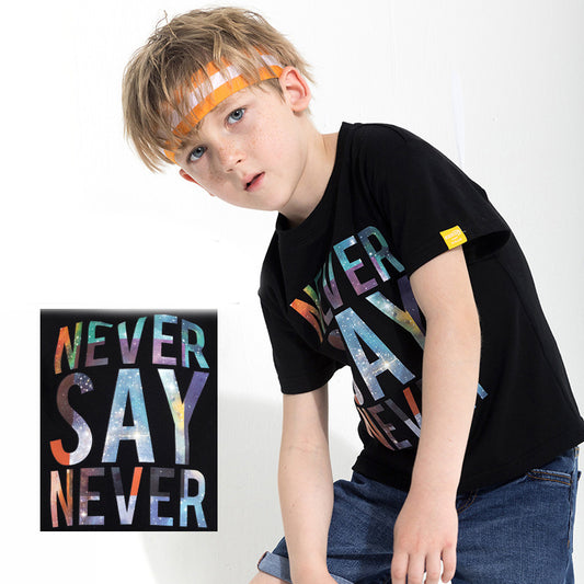 Kids Letter Print T-Shirt – Fun Graphic Tee for Boys & Girls