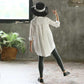 Girls Korean Style Shirt – Loose Swallowtail Fashion Top for Kids